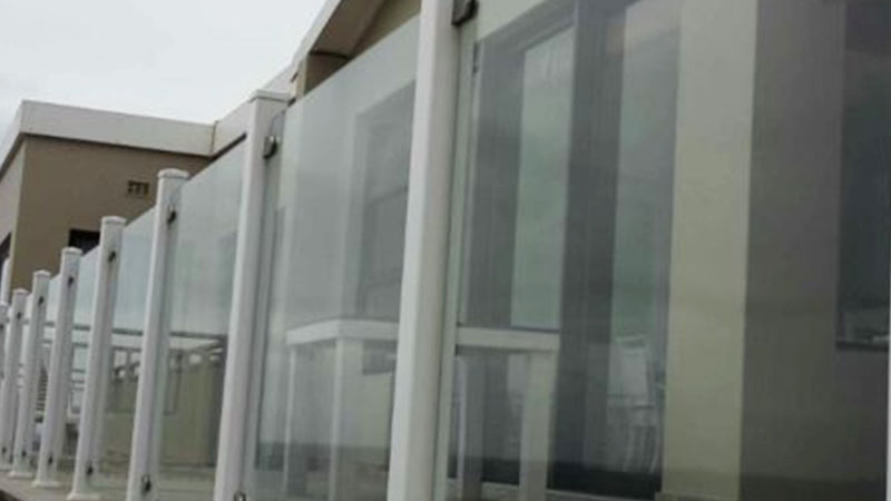 pvc with sabs glass balustrade
